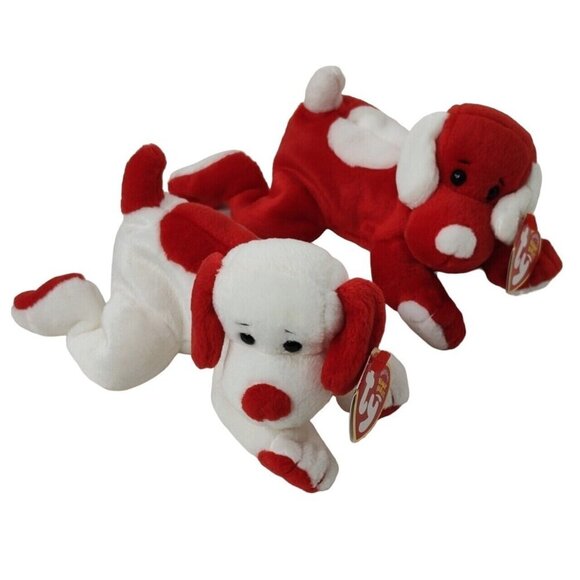 Ty Beanie Babies Honey-Bun and Sugar-Pie Stuffed Animal Plush Toy 2004 Valentine - Picture 1 of 12